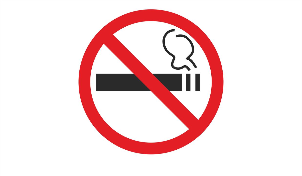 verbod op het roken van sigaretten